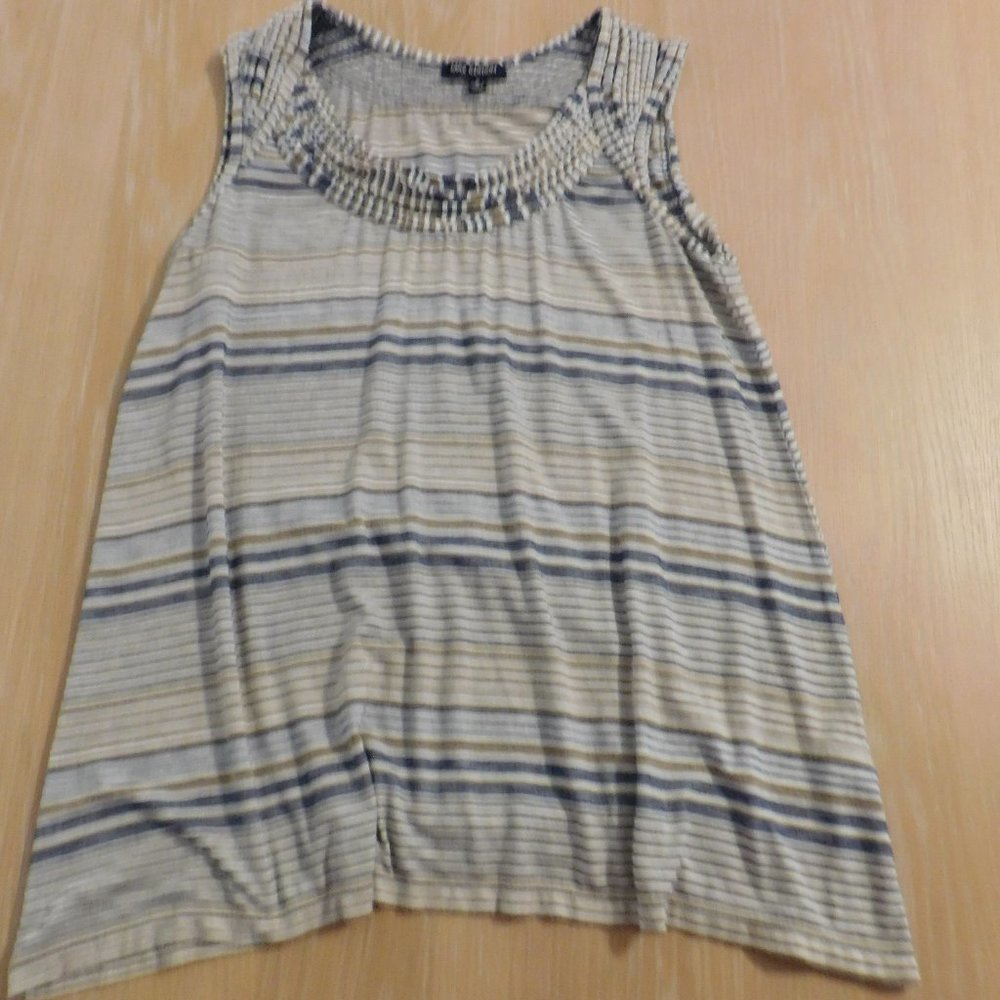 Max Edition Sleeveless Soft Knit Top Size Small Jersey Stretch Multi Stripe